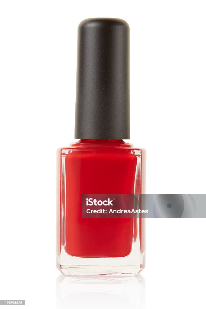 Esmalte de uñas rojo botella - Foto de stock de Accesorio personal libre de derechos