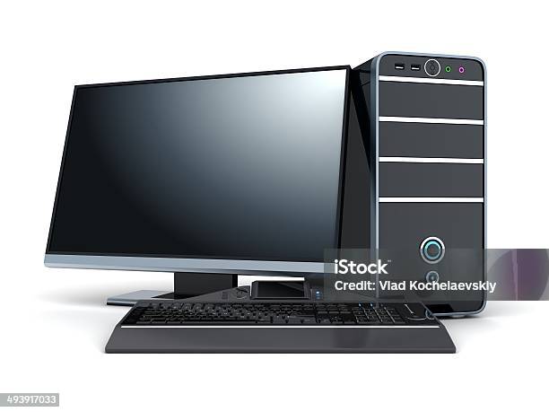 Modern Pc Stock Photo - Download Image Now - Computer, Computer Monitor, Cut Out