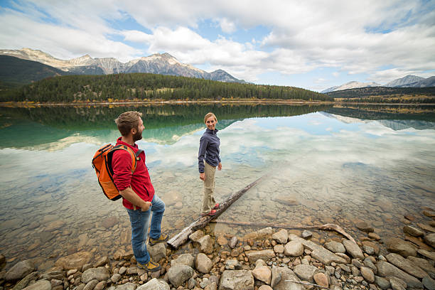 istock Young travelers enjoying nature 493917128