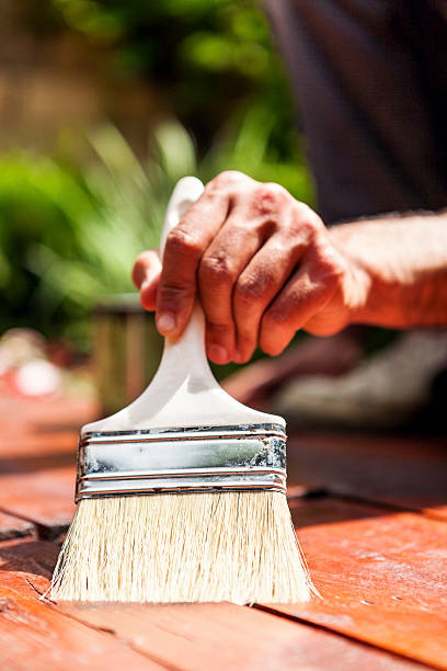 istock Closeup shot of paint brush 493917537