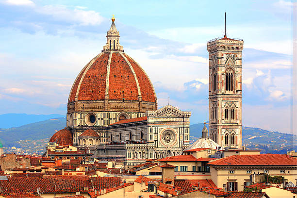Italy Florence Santa Maria Del Fiore - Florence Cathedral The famous Florentine cathedral Santa Maria Del Fiore bell tower tower photos stock pictures, royalty-free photos & images