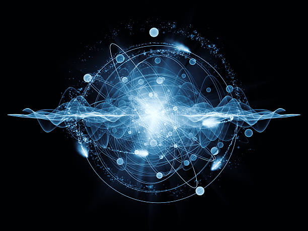 atom - nanotechnology fractal science mathematics fotografías e imágenes de stock