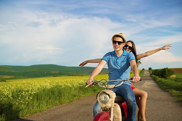 istock Couple on motorbike 493919099