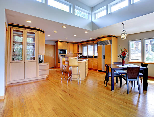 istock Large luxury modern wood kitchen with granite counter tops. 493919771