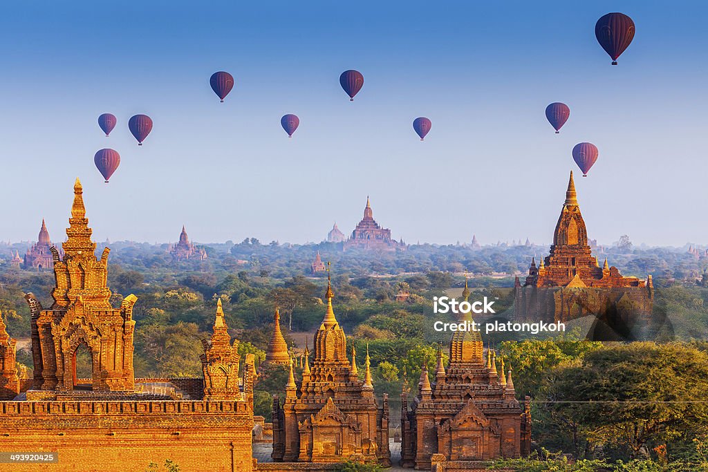 temples in Bagan, Myanmar Bagan Stock Photo