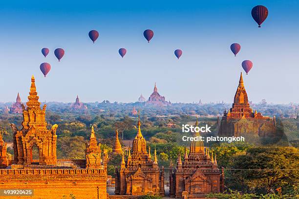 Temples In Bagan Myanmar Stock Photo - Download Image Now - Bagan, Myanmar, Archaeology
