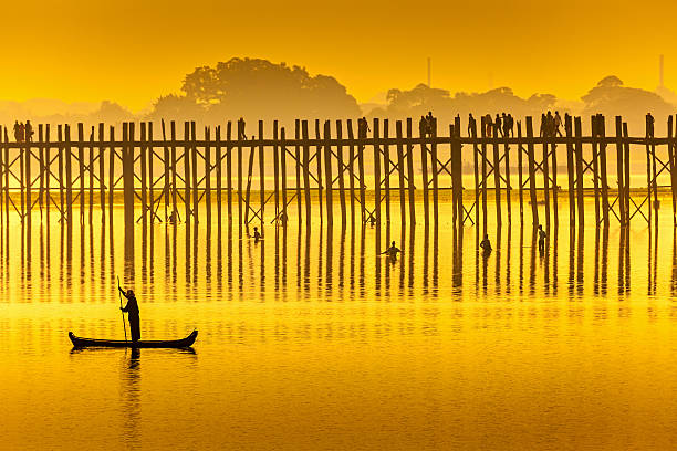 istock Sunset in U Bein bridge, Myanmar. 493920999