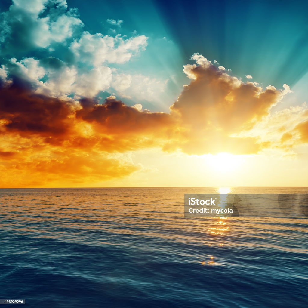 beautiful sunset over the sea Sea Stock Photo