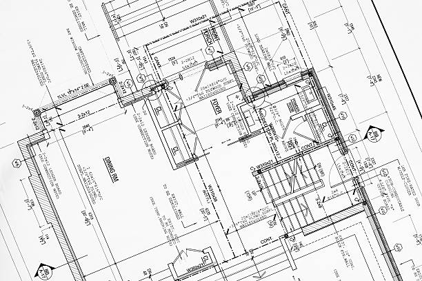 blueprints house renovation blueprint in Autocad autocad house plans stock illustrations