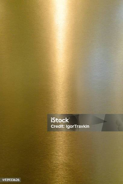 Yellow Shiny Metal Surface Stock Photo - Download Image Now - Backgrounds, Metal, 2015