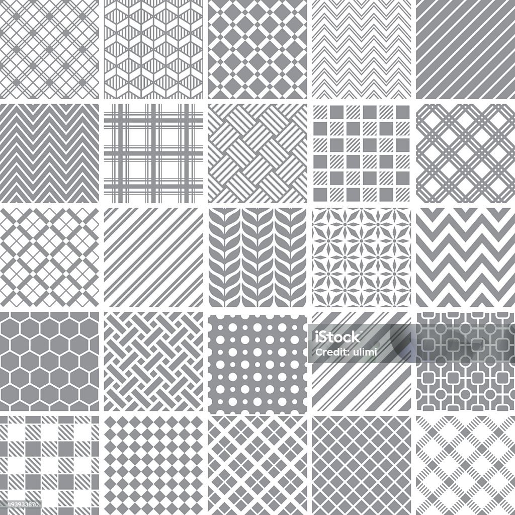 Seamless pattern Set of geometric patterns. Pattern stock vector