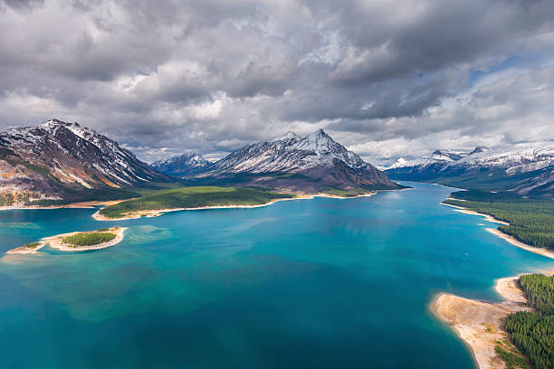 istock Spray Lakes Reservoir Arial View, Mount Assiniboine Provincial Park, Canada 493937492