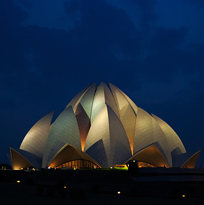 Lotus Temple in New Delhi serves as the mother temple for the Baha'i faith in the Indian subcontinent. Baha'i faith is a non-demoninational religion where readings are made from many different religious texts. Grain added
