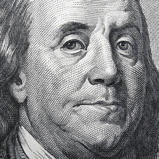 benjamin franklin 세로는 - benjamin franklin history american culture portrait 뉴스 사진 이미지