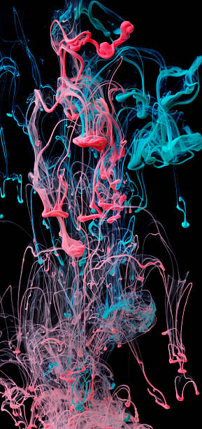 istock Red and blue ink in water 493941290
