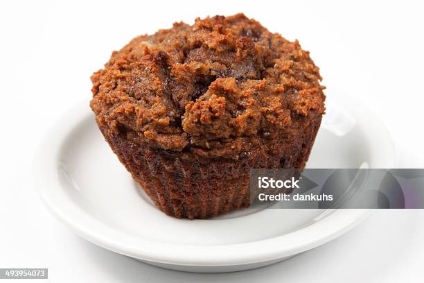 Muffin On A Plate Stock Photo - Download Image Now - Baked, Baked Pastry Item, Cake