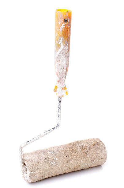 istock Used and dirty roll Paint brush isolated 493955217