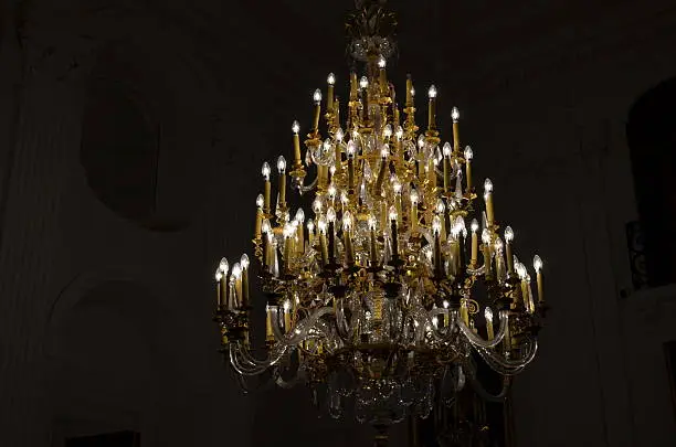 Crystal, elegant chandelier