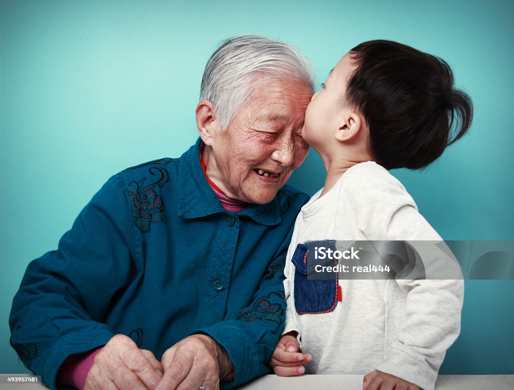 Happy grandma and her Grandson Happy grandma and her Grandson  2-3 Years Stock Photo