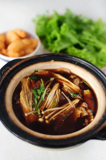 Photo of pork and herbal soup, ba kut teh