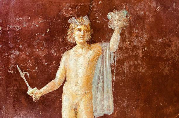 istock Fresco in Pompeii with Mercury 493958795