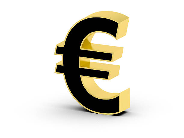 istock Golden black 3D Euro symbol 493967752