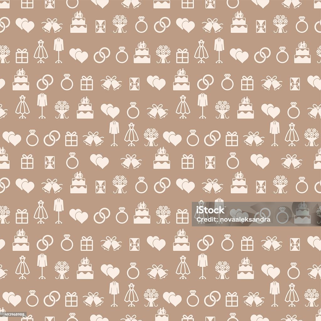 Wedding Themed Vector Seamless Pattern Background 2 Stock Illustration ...