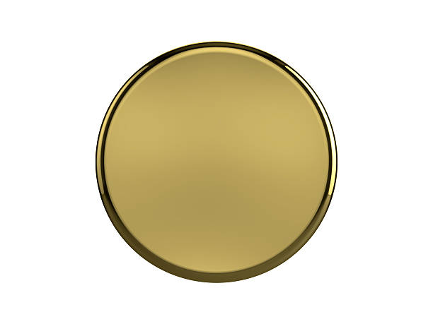 istock Golden badge on white background 493969058