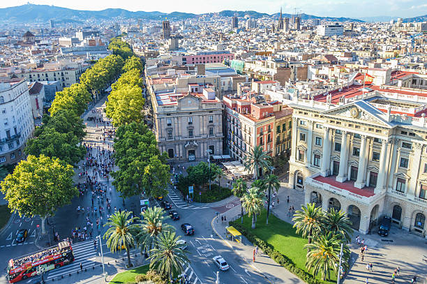Plaza Real in Barcelona, Spain