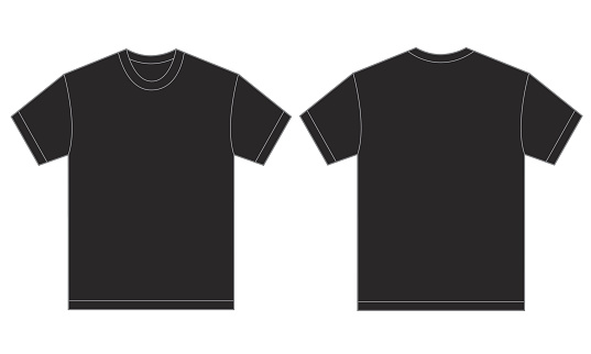 Black Shirt Design Template For Men Stock Illustration - Download Image ...