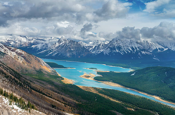 istock Spray Lakes Reservoir Arial View, Mount Assiniboine Provincial Park, Canada 493971046