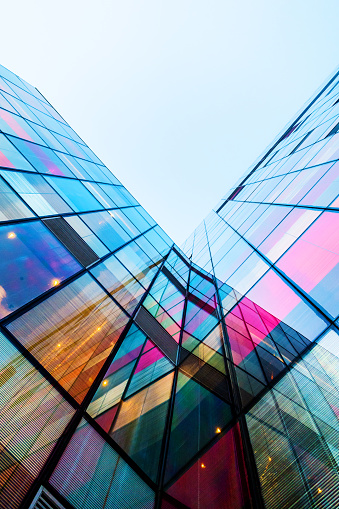 Modern office building with glass window