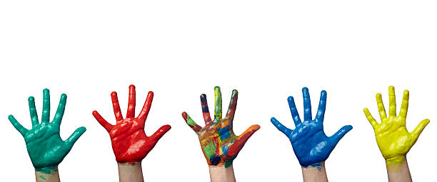 istock color painted child hand art craft 493979009