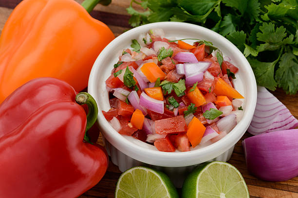 istock Pico de Gallo Salsa and Fresh Vegetables 493979619