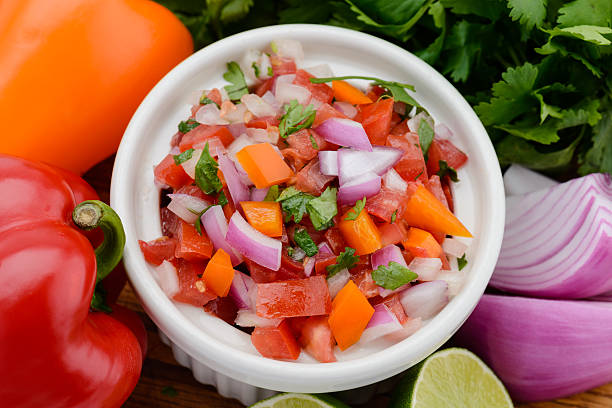 istock Pico de Gallo Salsa and Fresh Vegetables 493979621