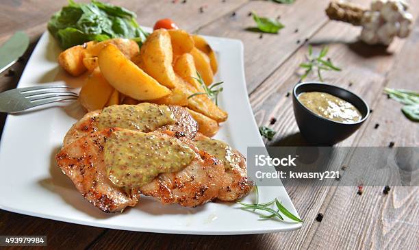 Turkey Breasts With Honeymustard Sauce Stock Photo - Download Image Now - Chicken Meat, Mustard Plant, Honey