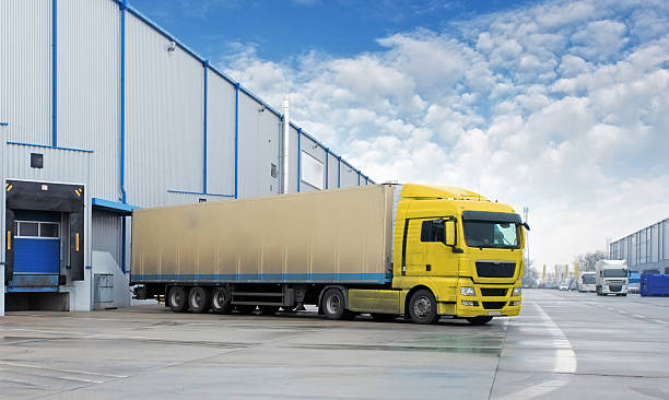 istock Cargo Transportation - Truck in the warehouse 493982565