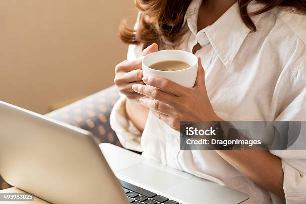 Drinking Coffee Stock Photo - Download Image Now - Cup, Holding, Macrophotography