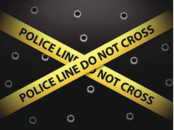 Vector illustration of police line background