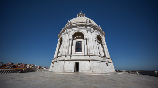 Lisbon, Portugal - September 22, 2015: Cupola on Panteão Nacional - National Pantheon - Lisbon, Portugal.