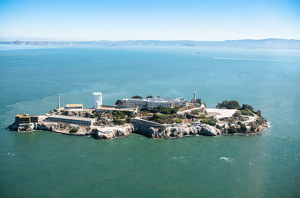 istock Alcatraz island aerial view 493996173