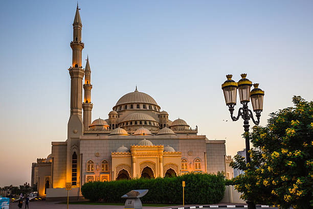 Sheikh Sultan bin Saqr Al Qasimi Mosque in downtown Ras Al Khaimah, United Arab Emirates.