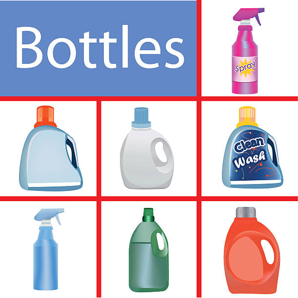 vector bottles vector bottles or gallons with different designs natural gas pipeline clip art stock illustrations