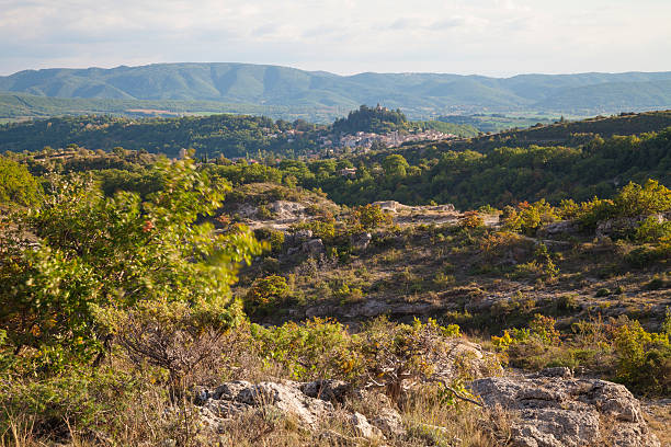 The medieval town of Forcalquier, situated between the Lure Mountains (Montagne De Lure) and the Luberon in the Haute Provence, France