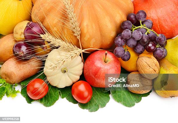 Fruits And Vegetables Stock Photo - Download Image Now - 2015, Apple - Fruit, Cereal Plant