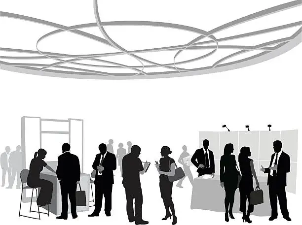 Vector illustration of Business Conference Team