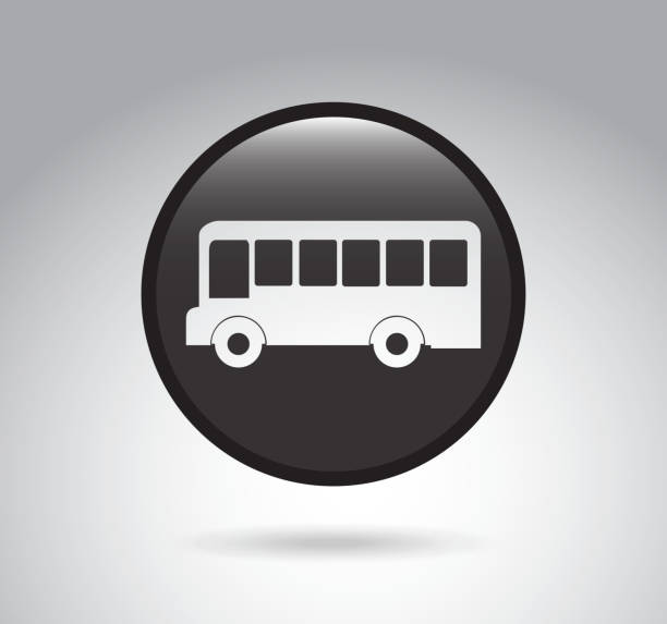 Bus Vector Grey Bus Black And White Silhouette Illustrations, Royalty-Free Vector ...