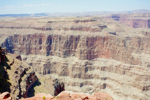 View of the Grand Canyon, Arizona from Guano Point, a popular vantage point on the West Rim of the Canyon.