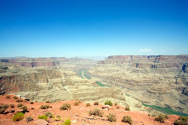 View of the Grand Canyon, Arizona from Guano Point, a popular vantage point on the West Rim of the Canyon.