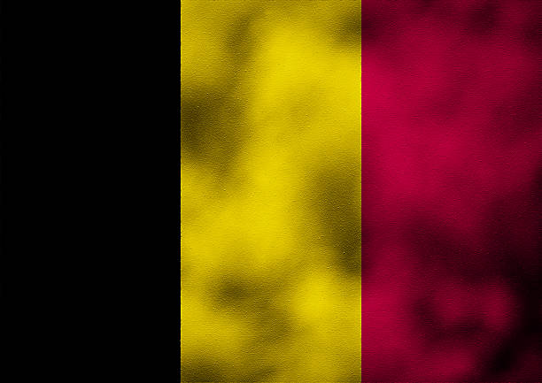 Grunge flag of Belgium on texture background